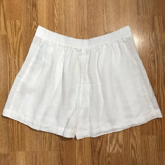 120% Lino Brand New White Linen Shorts Size Medium - Picture 6 of 6